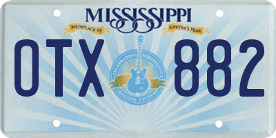 MS license plate OTX882