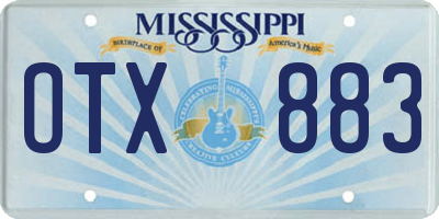 MS license plate OTX883