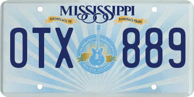 MS license plate OTX889