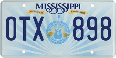 MS license plate OTX898