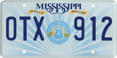 MS license plate OTX912