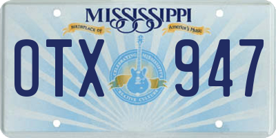 MS license plate OTX947