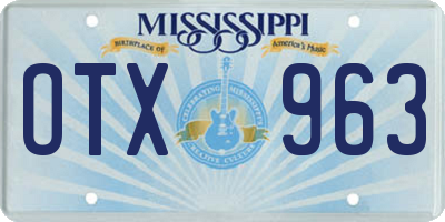 MS license plate OTX963