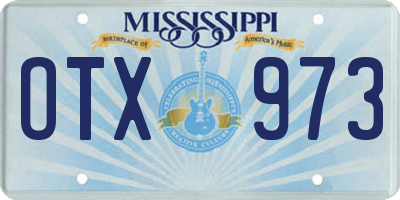 MS license plate OTX973