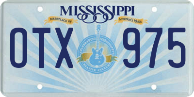 MS license plate OTX975