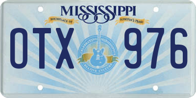 MS license plate OTX976