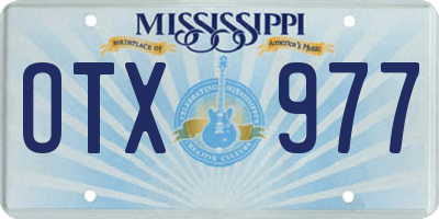 MS license plate OTX977