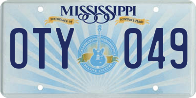 MS license plate OTY049