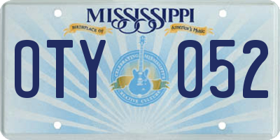 MS license plate OTY052