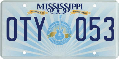 MS license plate OTY053