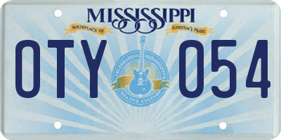MS license plate OTY054