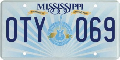 MS license plate OTY069