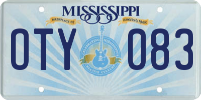 MS license plate OTY083