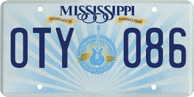 MS license plate OTY086