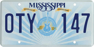 MS license plate OTY147