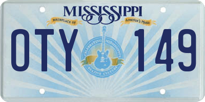 MS license plate OTY149
