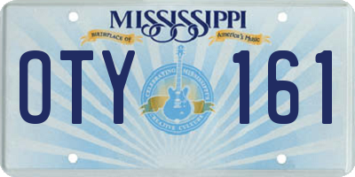 MS license plate OTY161