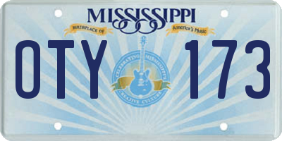 MS license plate OTY173
