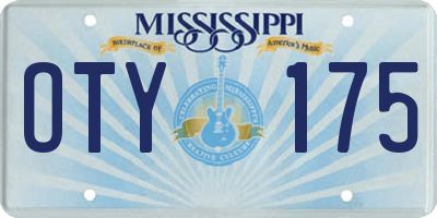 MS license plate OTY175