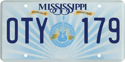 MS license plate OTY179