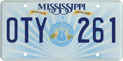 MS license plate OTY261