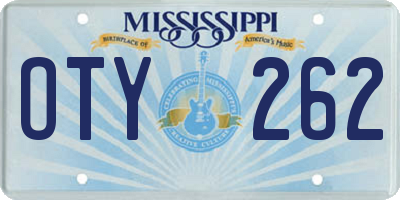 MS license plate OTY262