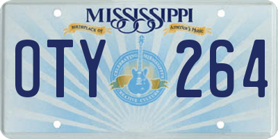 MS license plate OTY264