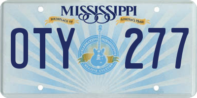 MS license plate OTY277
