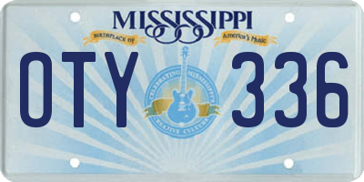 MS license plate OTY336