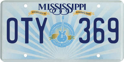 MS license plate OTY369