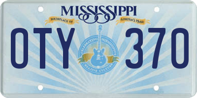 MS license plate OTY370
