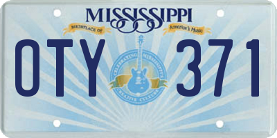 MS license plate OTY371