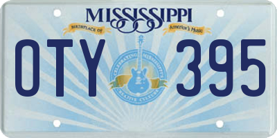 MS license plate OTY395