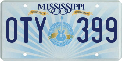 MS license plate OTY399