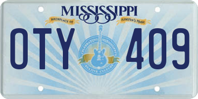 MS license plate OTY409