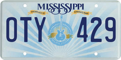 MS license plate OTY429
