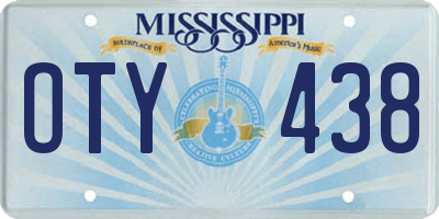 MS license plate OTY438