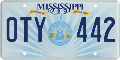 MS license plate OTY442