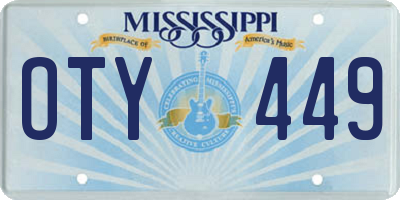MS license plate OTY449