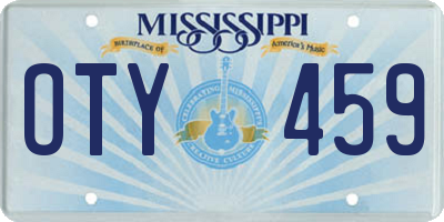 MS license plate OTY459