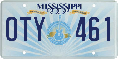 MS license plate OTY461