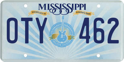 MS license plate OTY462