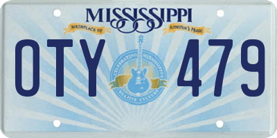 MS license plate OTY479