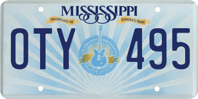 MS license plate OTY495