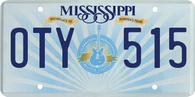 MS license plate OTY515