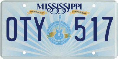 MS license plate OTY517