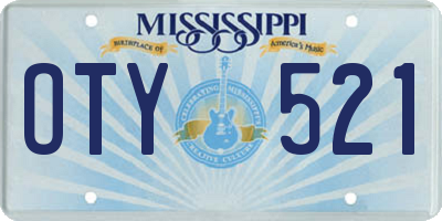 MS license plate OTY521
