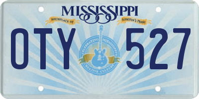 MS license plate OTY527
