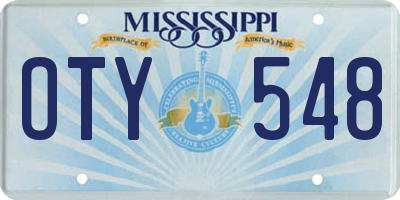 MS license plate OTY548