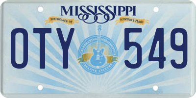 MS license plate OTY549